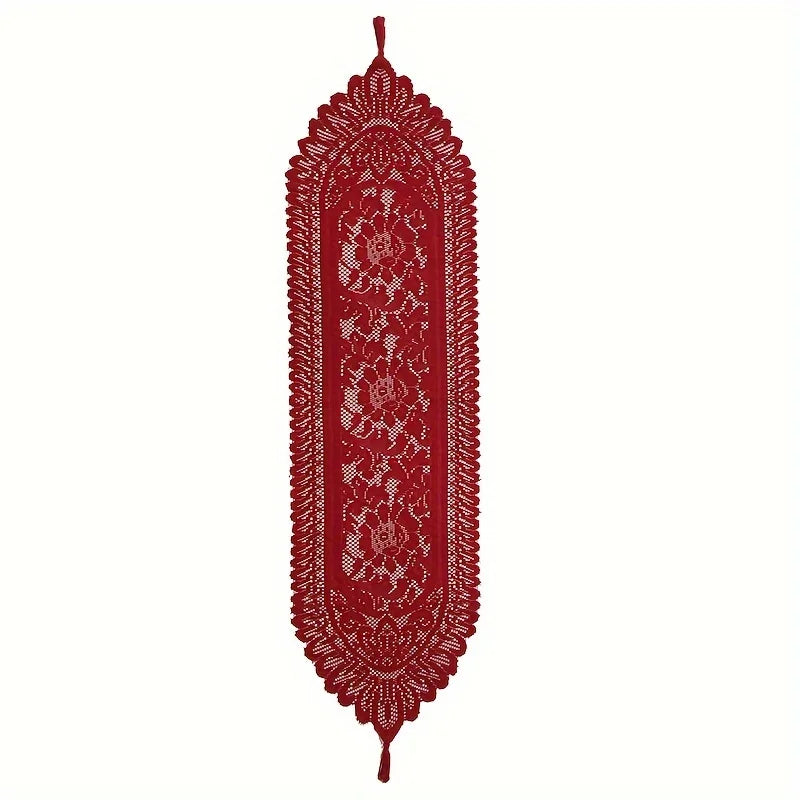 nappe tissée dentelle florale blanche romantique table hiver été mariage anniversaire thème classique vintage