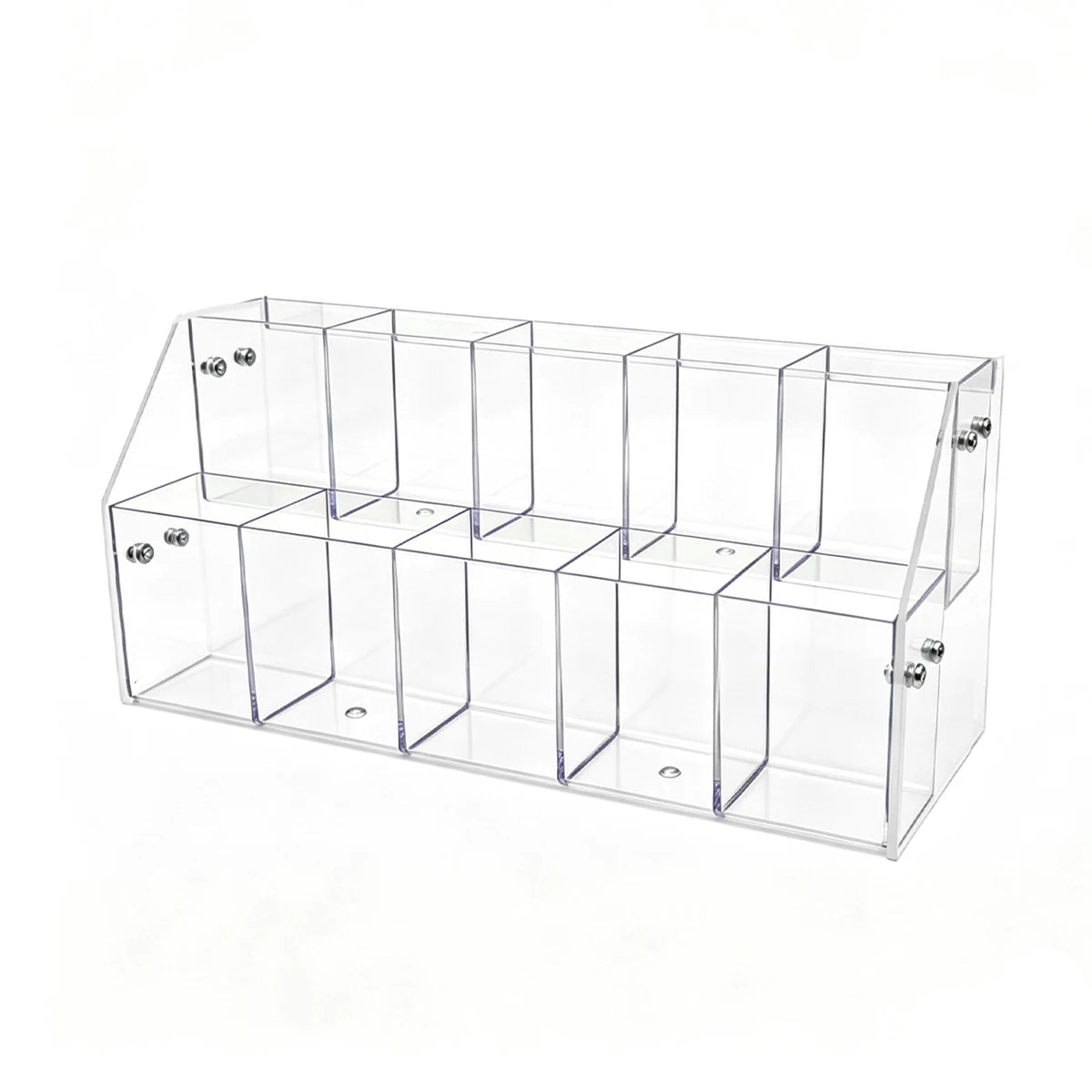 organisateur acrylique transparent rangement multiple niveaux fournitures articles divers moderne utilitaire