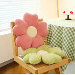 coussin décoratif fleurs relief polyester moderne orange vert rose beige marronclair