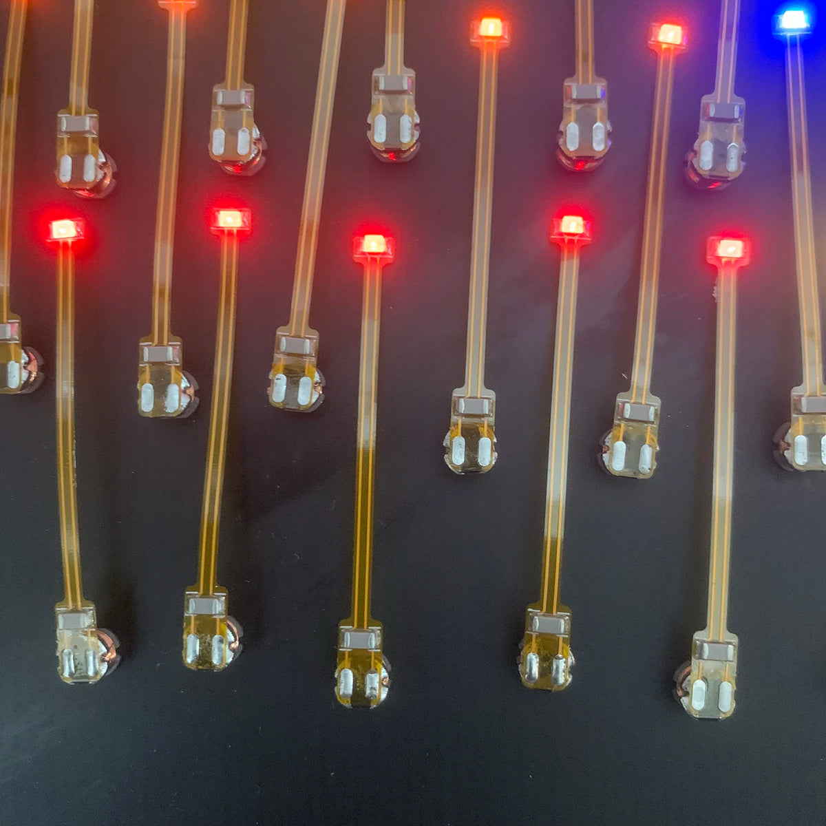 diodes led vert bleu rouge clips transparentes moderne sans fil 5pcs