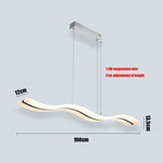 suspension lumineuse moderne blanc ligne ondulée acrylique 90 260V dimmable chambre salon