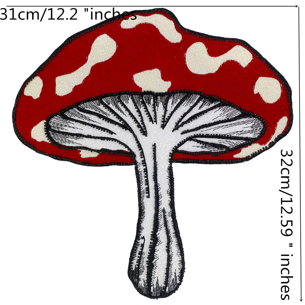 patchs brodés dessin animé lapin champignons couronne feuilles écologiques fait main