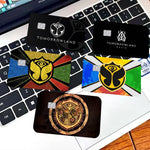 protection carte bancaire sticker logo tomorrowland music noir moderne minimaliste