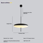 suspension lumineuse moderne blanche noir rond minimaliste câble suspendu 90 260V 249 2000 lumens