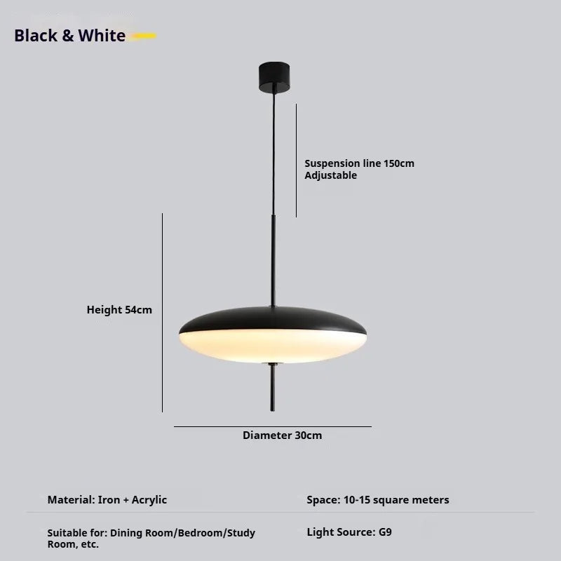 suspension lumineuse moderne blanche noir rond minimaliste câble suspendu 90 260V 249 2000 lumens