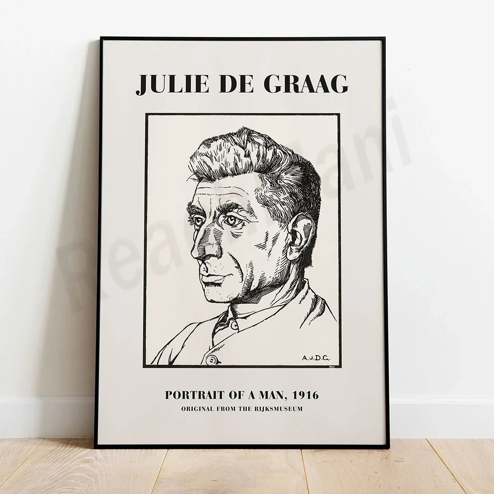 Portrait d'un homme, 1916, œuvre originale du musée Rijksmuseum.