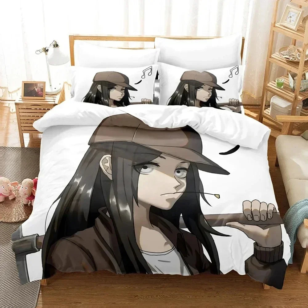 Housse de couette et taie d'oreiller motif Anime