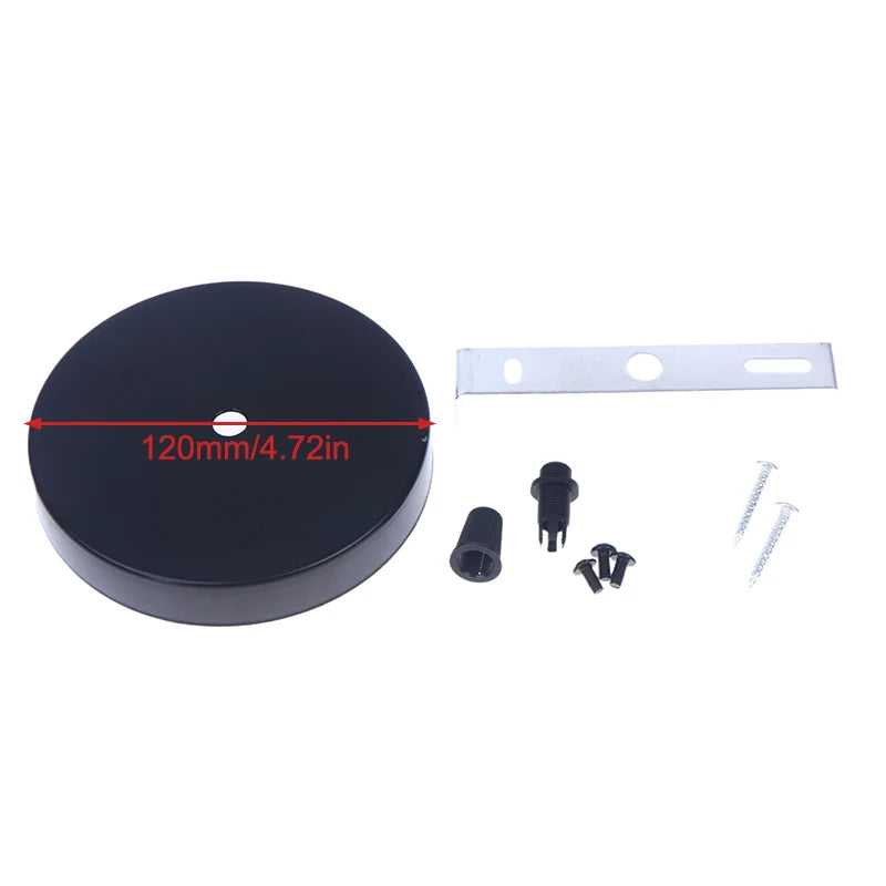 disques suspension lampes blanc noir ronds lisses modernes vis fixations bouchons protection