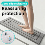 tapis bain antidérapant polyester durable moderne gris clair géométrique absorbant entrée salle bain