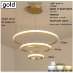 lustre moderne minimaliste suspension câbles noir or blanc concentrique led chambre salon