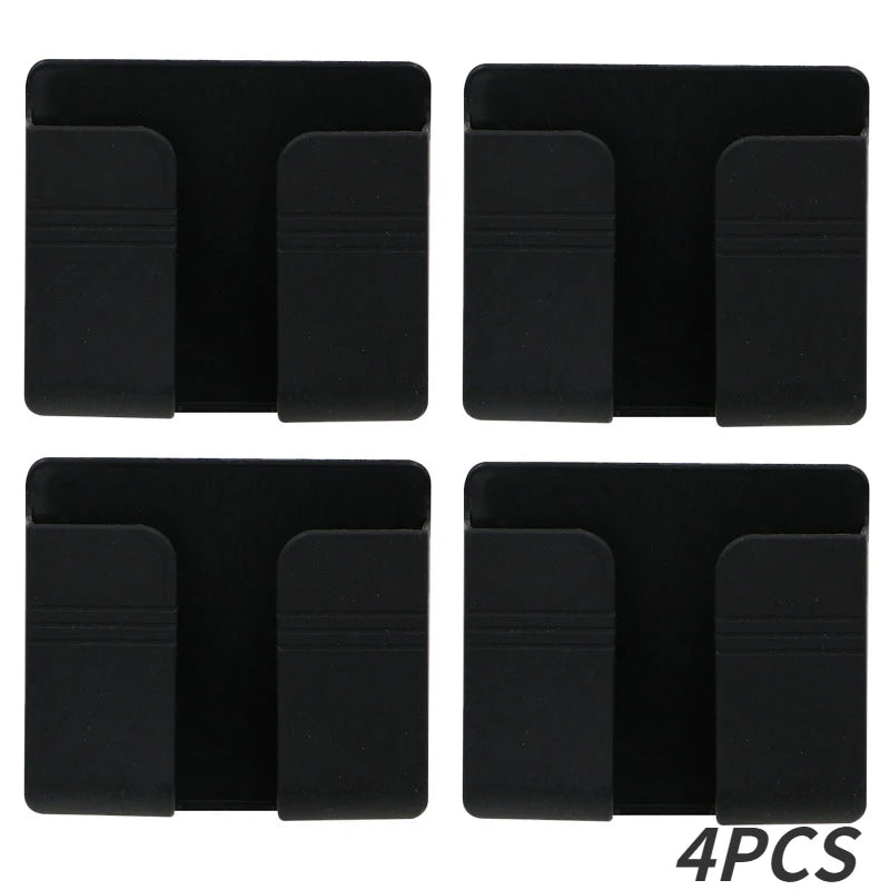support mural smartphone télécommande rangement stockage adhésif blanc gris moderne minimaliste rechargeable organisateur