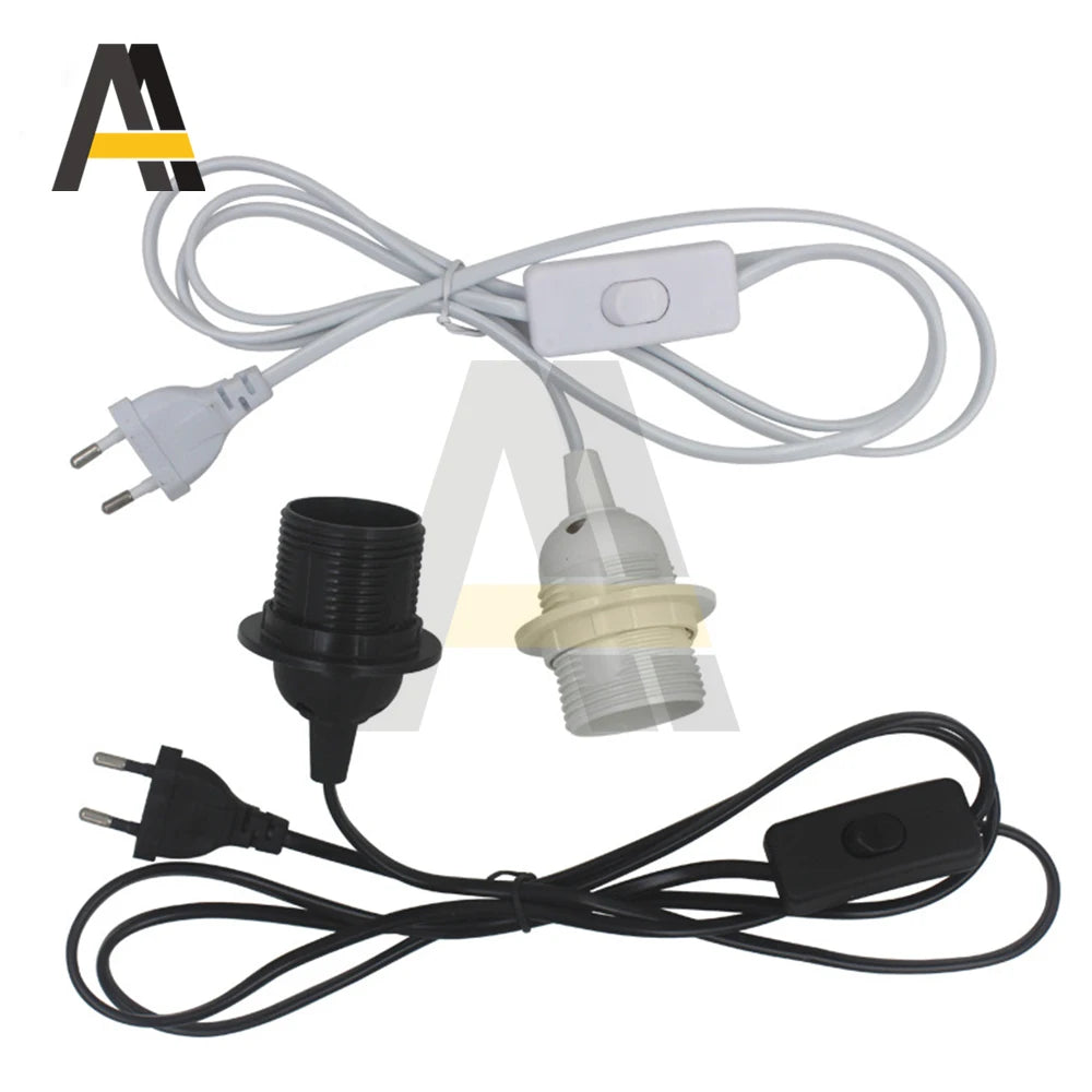 support lampe moderne interrupteur 303 prise eu blanc noir clips