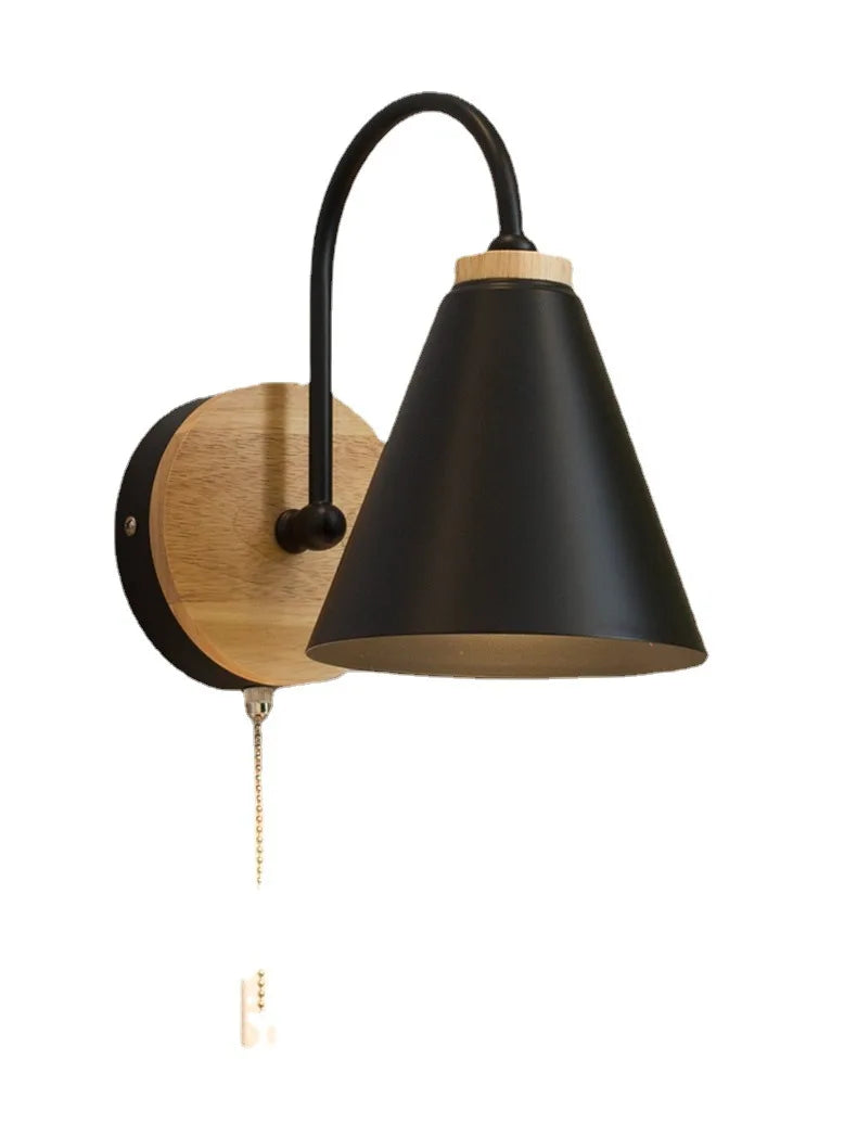 lampes murales modernes minimalistes blanc noir chaîne pompon fixation muriale chambre cuisine salle manger