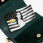 sticker carte crédit noir blanc drapeau américain personnalisable moderne réutilisable
