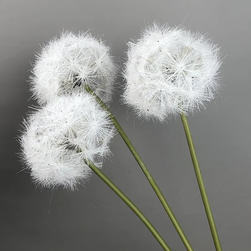 fleurs pissenlit artificielles blanches décoration intérieure anniversaire baby shower événements