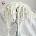 guirlande franges blanches decoration maison boheme rustique anniversaire pendaison cremaillere