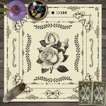 tapis décoratif phénix papillons cristaux astrologie noir rose blanc vert bleu doré moderne fantastique