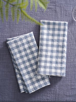serviettes table coton carreaux rouge blanc bleu marron jaune classiques réutilisables maison party banquet