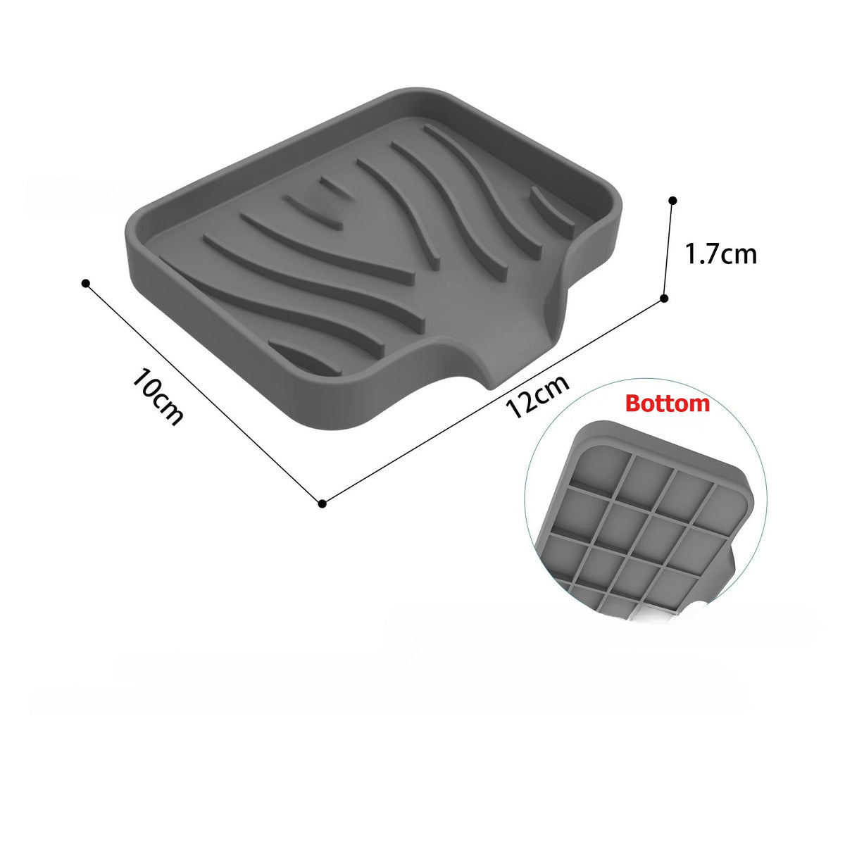 support savon silicone rayures ondulées moderne adhésif sans perçage vert gris rose blanc noir