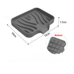support savon silicone rayures ondulées moderne adhésif sans perçage vert gris rose blanc noir