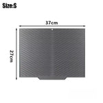 tapis silicone gris moderne rayures diagonales cuisine antidérapant respectueux environnement filtration eau protection vaisselle