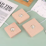lampe led moderne bois naturel support usb 10 cm
