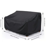 housse canapé moderne noire imperméable boucle corde ajustable 153x87cm 199x84cm