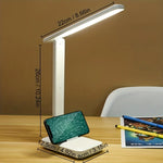 lampe pliable rechargeable led moderne blanc port usb porte telephone