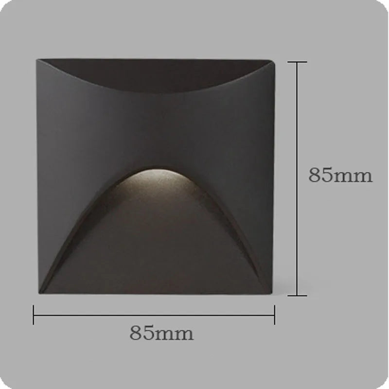 applique murale led moderne blanc noir 60lm ip65 aluminium fixée