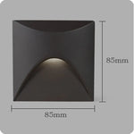 applique murale led moderne blanc noir 60lm ip65 aluminium fixée