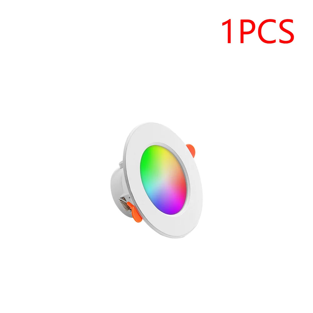 Spot LED Blanc Multicolore Compatible Bluetooth Fixation Vis Moderne 10W 113x50mm