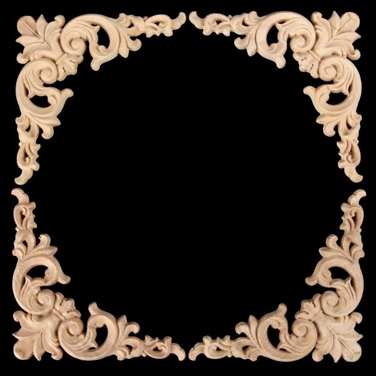 corniche décorative baroque ornements floraux bois sculpté ajustement meubles murs portebiancheclair
