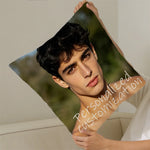taie d'oreiller personnalisée photo homme noir moderne douce polyester coton noir beige lit ultraconfortable