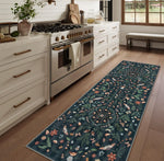 tapis décoratif floral antidérapant moderne salon couloir chambre extérieur sol doux polypropylène motifs végétaux