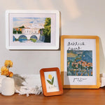 cadres photo contemporains orange blanc noir rose graphiques pouces pouces