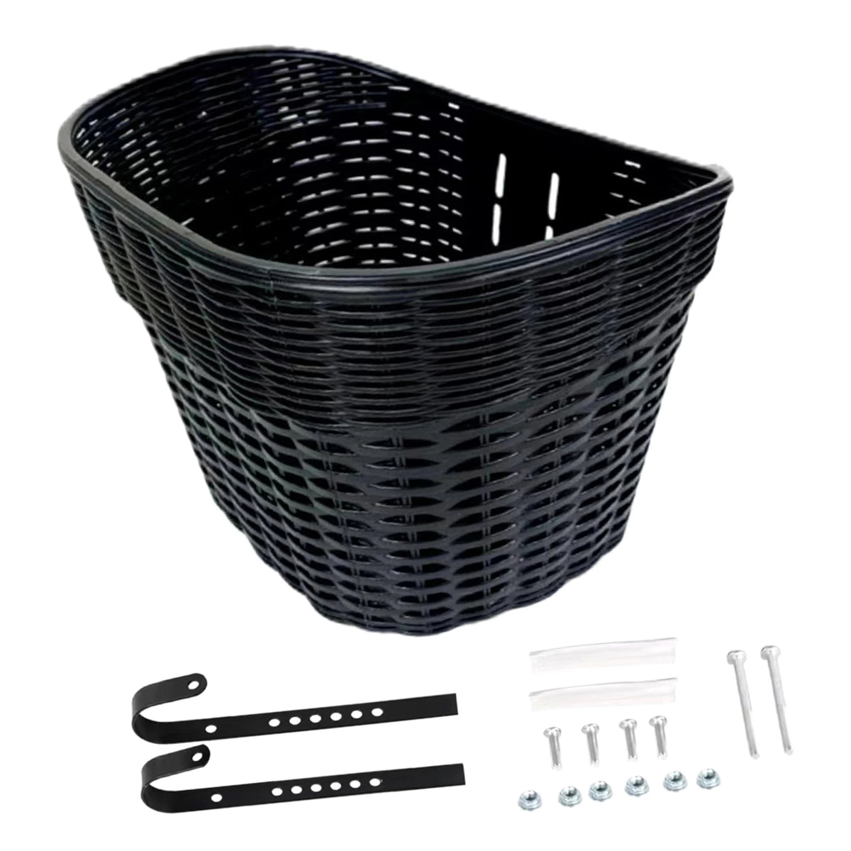 panier vélo avant rangement tissé étanche détachable facile installer traditionnel fixations couleur marron gris