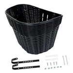 panier vélo avant rangement tissé étanche détachable facile installer traditionnel fixations couleur marron gris