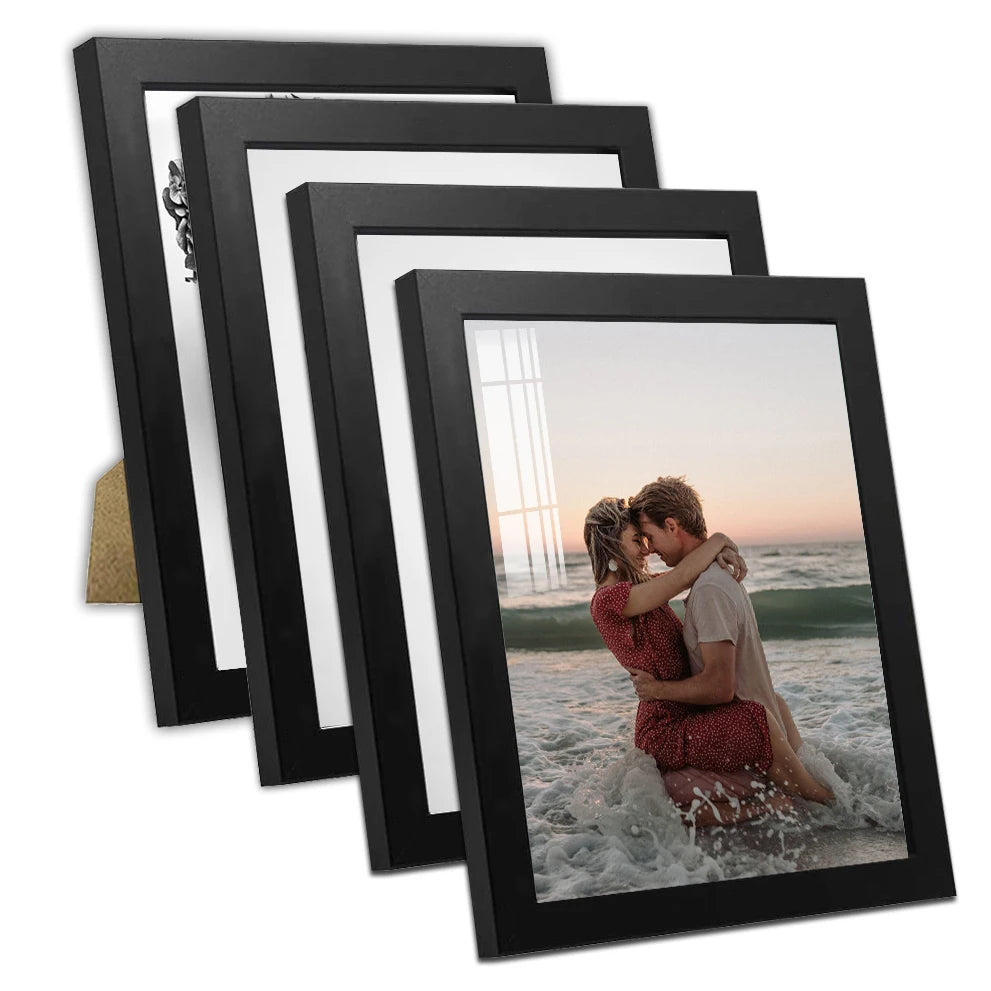 cadre photo bois moderne minimaliste noir suspension murale 4x6 pouces 10x15cm pièces