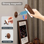 applique murale led rechargeable bois noyer grain naturel minimaliste aimant adhésif vis chargeur usb