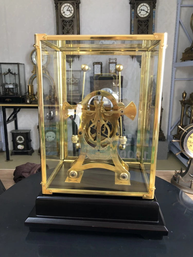 Horloge de bureau mécanique style antique blanc
