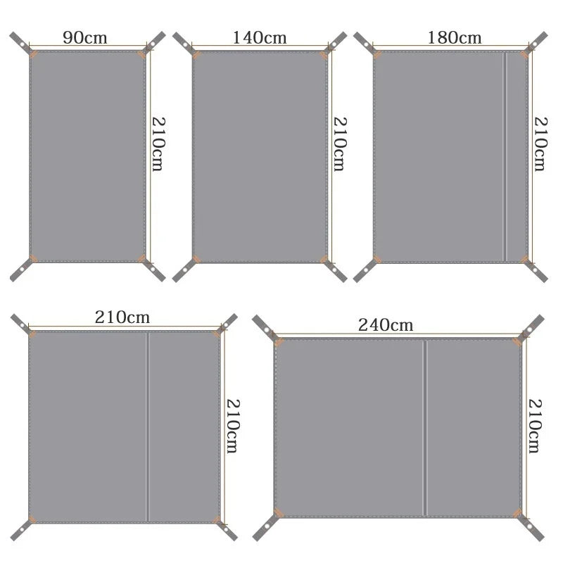 tapis sol imperméable oxford 210d gris moderne sac rangement camping ultraléger