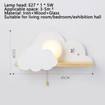 lampe murale moderne nuages étoiles rose blanc bébé chambre éclairage quotidien led 220v