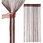 rideau blanc semi transparent moderne chainettes polyester 100x200cm chambre salon