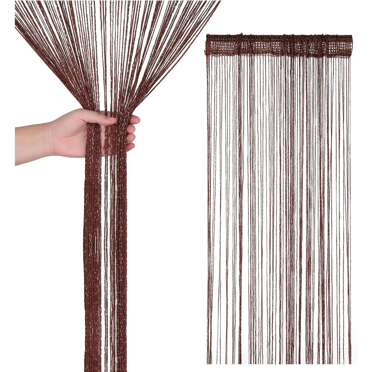 rideau blanc semi transparent moderne chainettes polyester 100x200cm chambre salon
