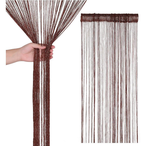 rideau blanc semi transparent moderne chainettes polyester 100x200cm chambre salon