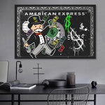 toile d'art abstraite moderne pop art paysage rectangle sans cadreDecorationIntérieureColoresPaletteViveImpressionToile