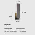 applique murale extérieure moderne aluminium noir lumiere led jaune orangé minimaliste fixations murales