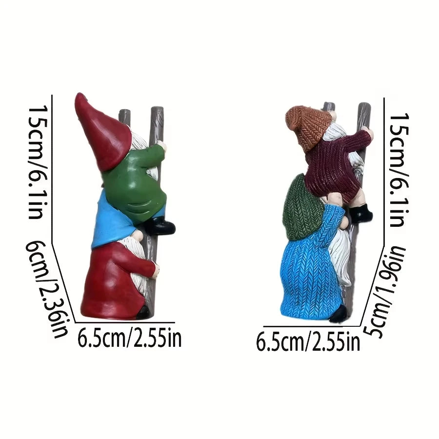ornement gnome résine vert rouge gris blanc traditionnel jardin intérieur extérieur