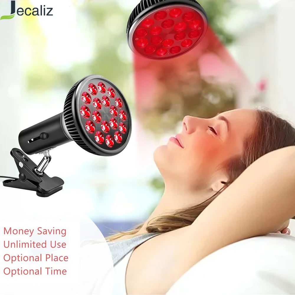 lampe led rouge noir raffermissement peau rajeunissement points lumineux moderne