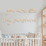 lettres murales bois moderne you are my sunshine naturel minimaliste